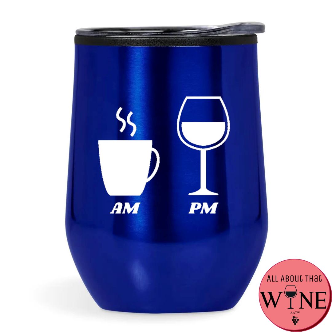 AM PM Double-Wall Tumbler Blue '-Please Select Vinyl Color-