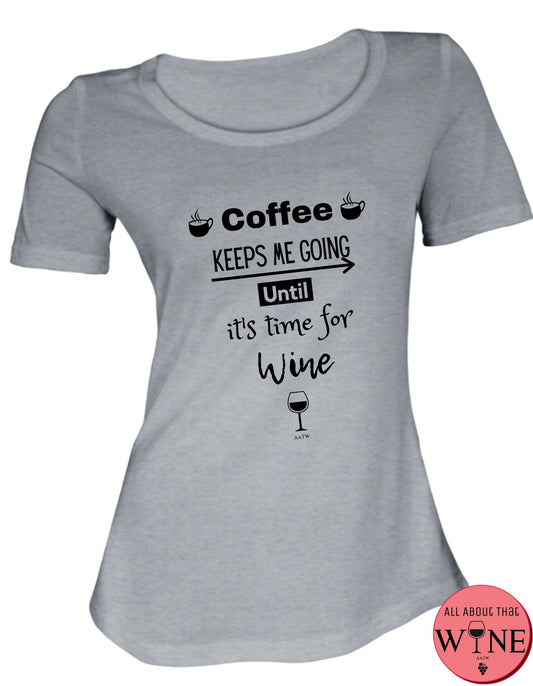 Coffee Keeps Me Going Until S Grey melange with black