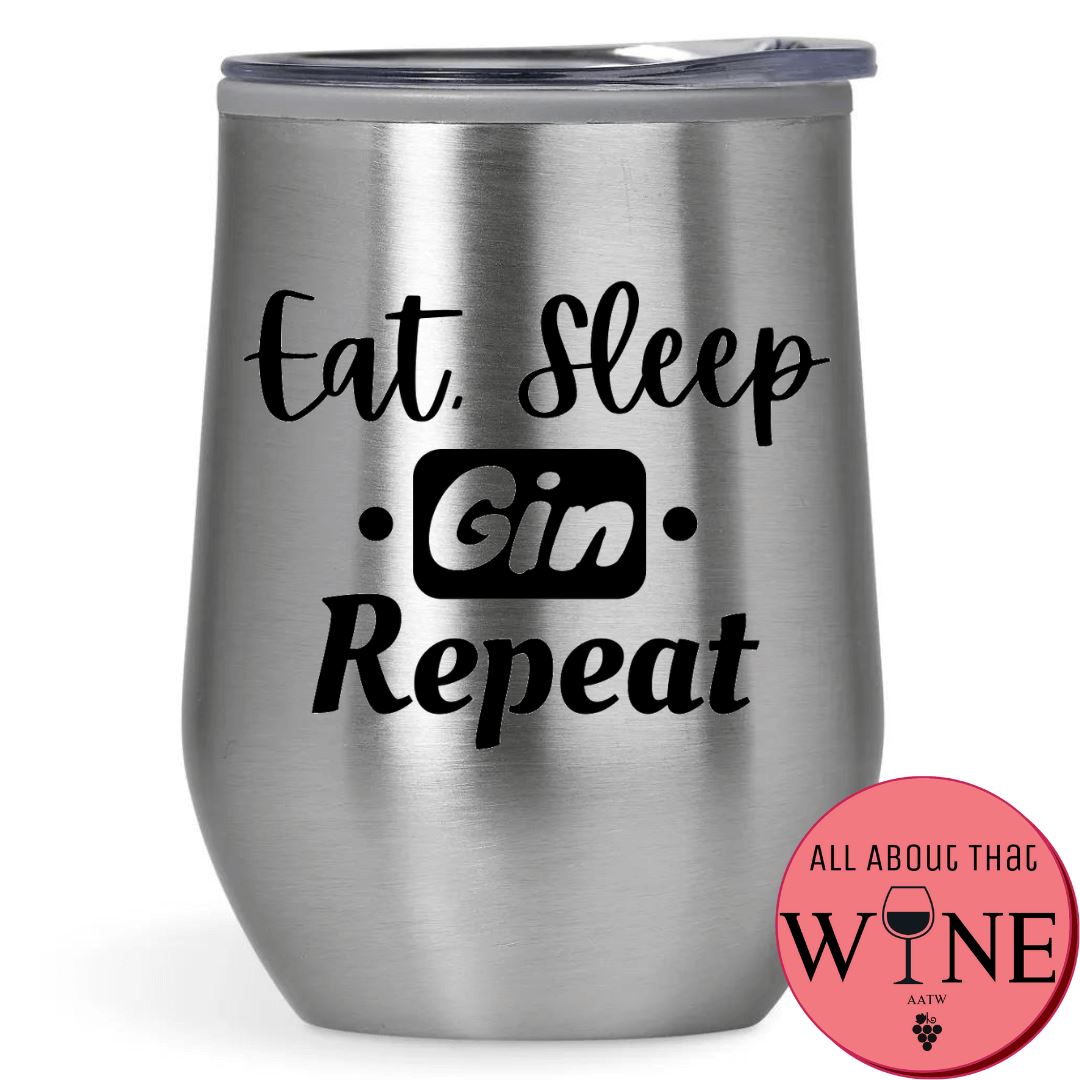 Eat, Sleep, Gin, Repeat Double-Wall Tumbler