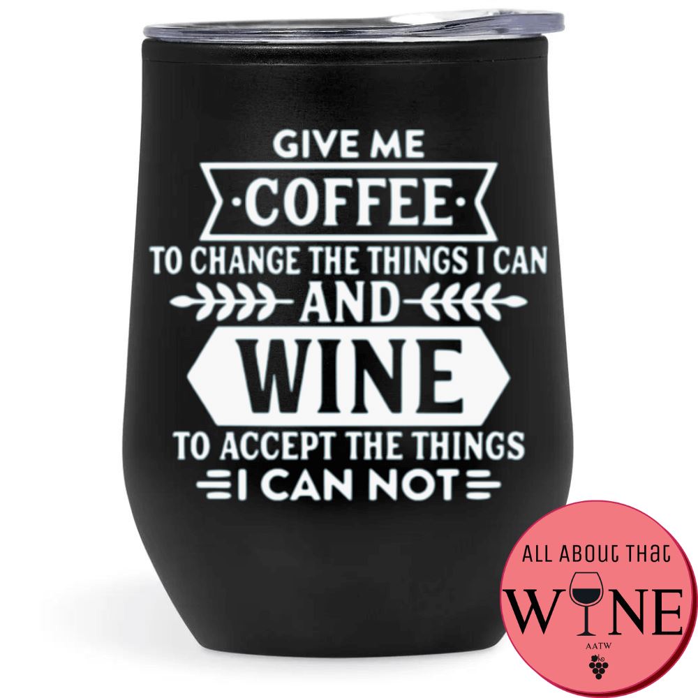 Give me coffee Double-Wall Tumbler Black Tumbler White