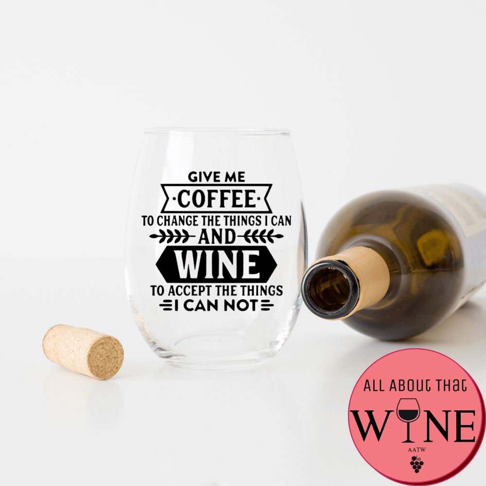Give me coffee Stemless Glass