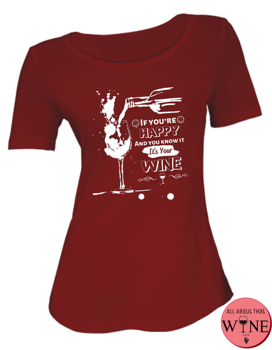 If You're Happy S Deep red with white