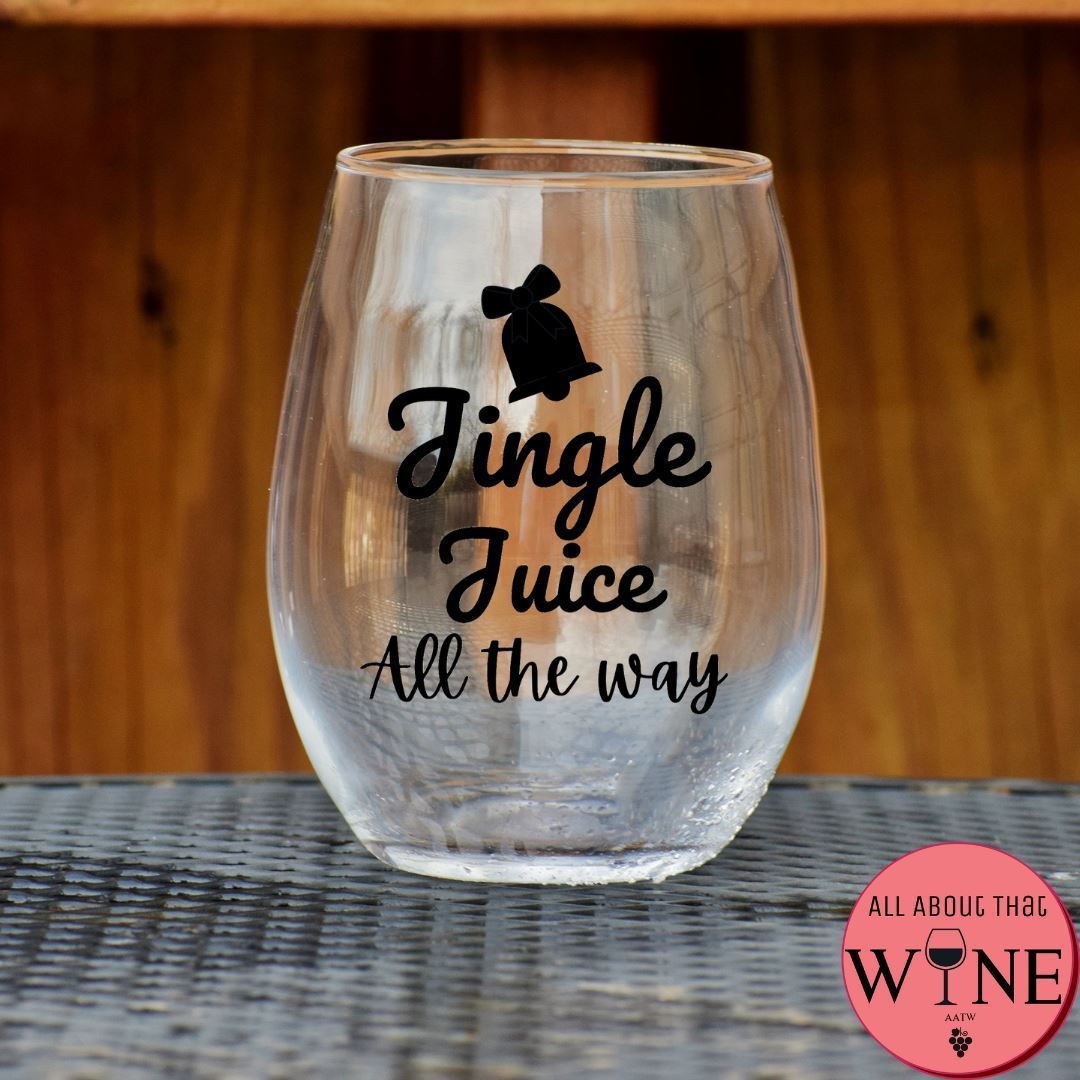 Jingle Juice All The Way Stemless Glass Matt Black