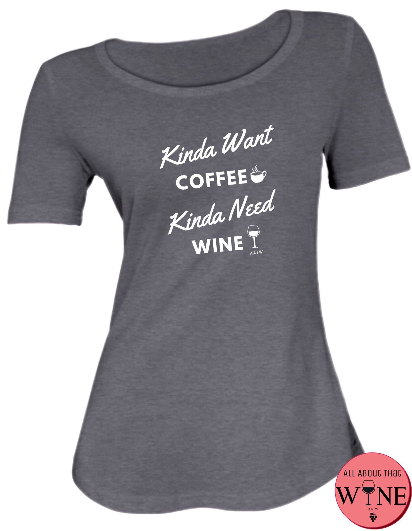 Kinda Want Coffee S Charcoal melange with white