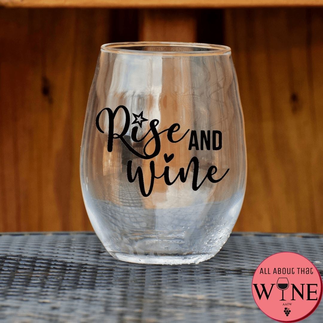 Rise And Wine Stemless Glass Matt Black