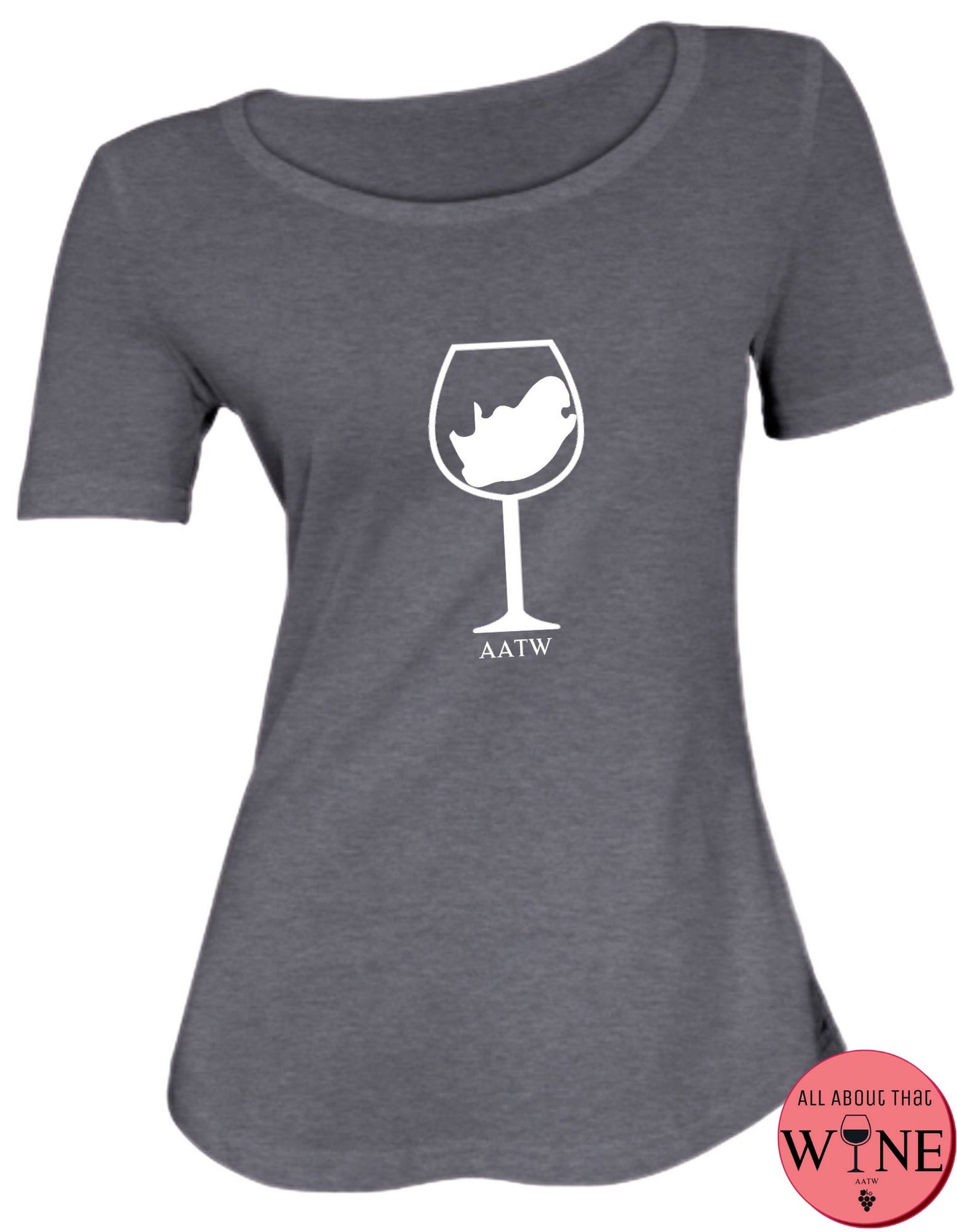 SA Wine Glass S Charcoal melange with white