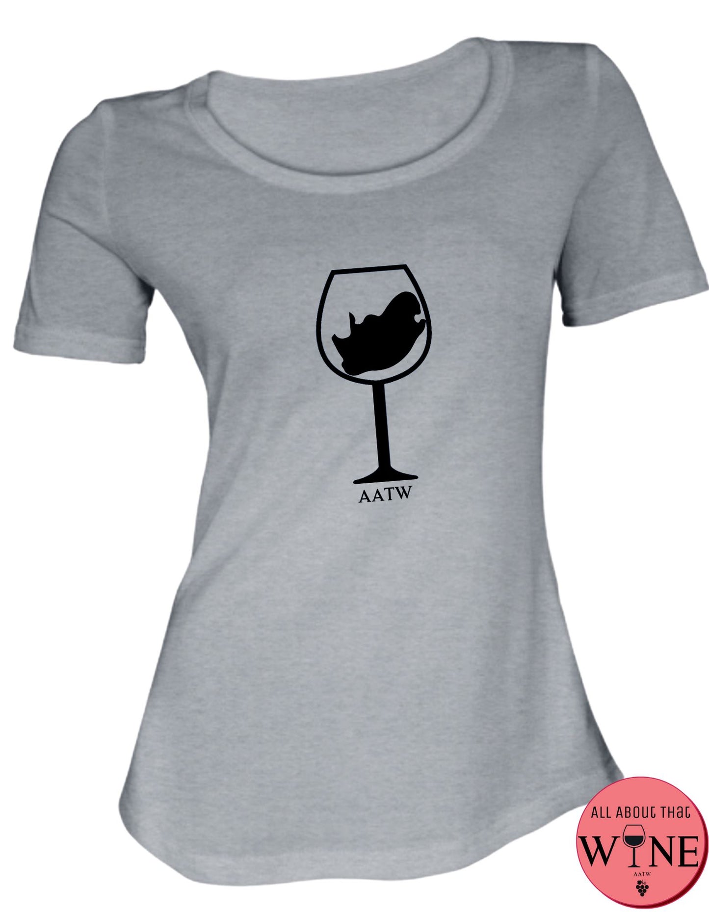 SA Wine Glass S Grey melange with black