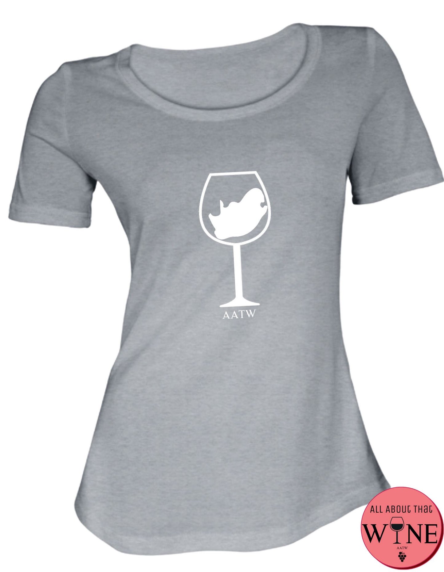 SA Wine Glass S Grey melange with white