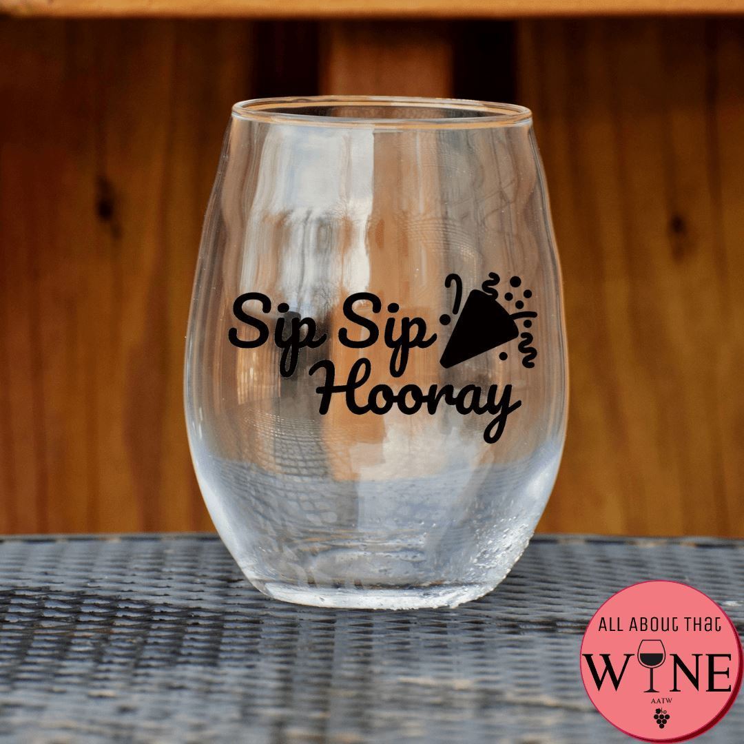 Sip Sip Hooray Stemless Glass Matt black