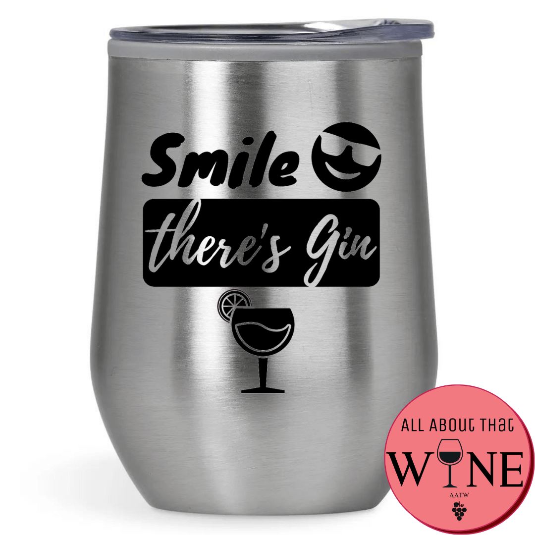 Smile There's Gin Double-Wall Tumbler