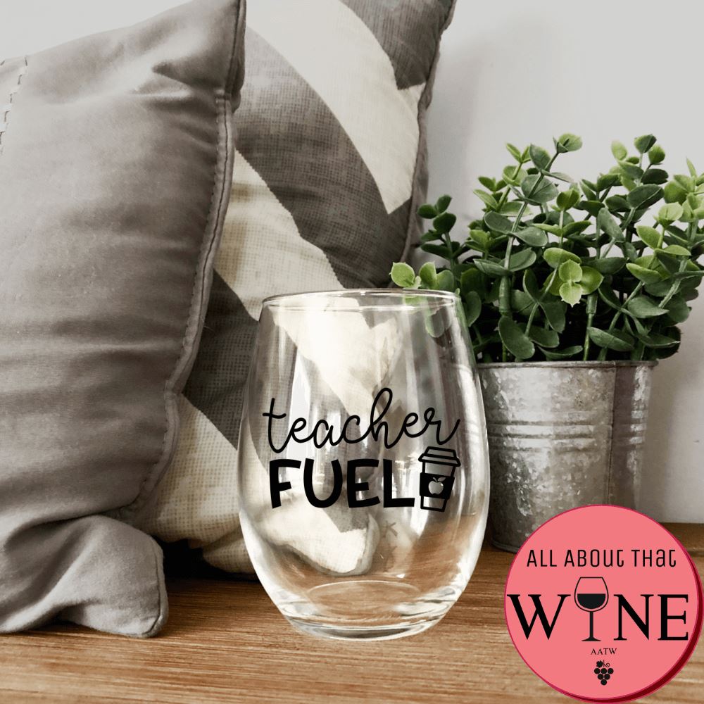 Teacher Fuel Stemless Glass Black
