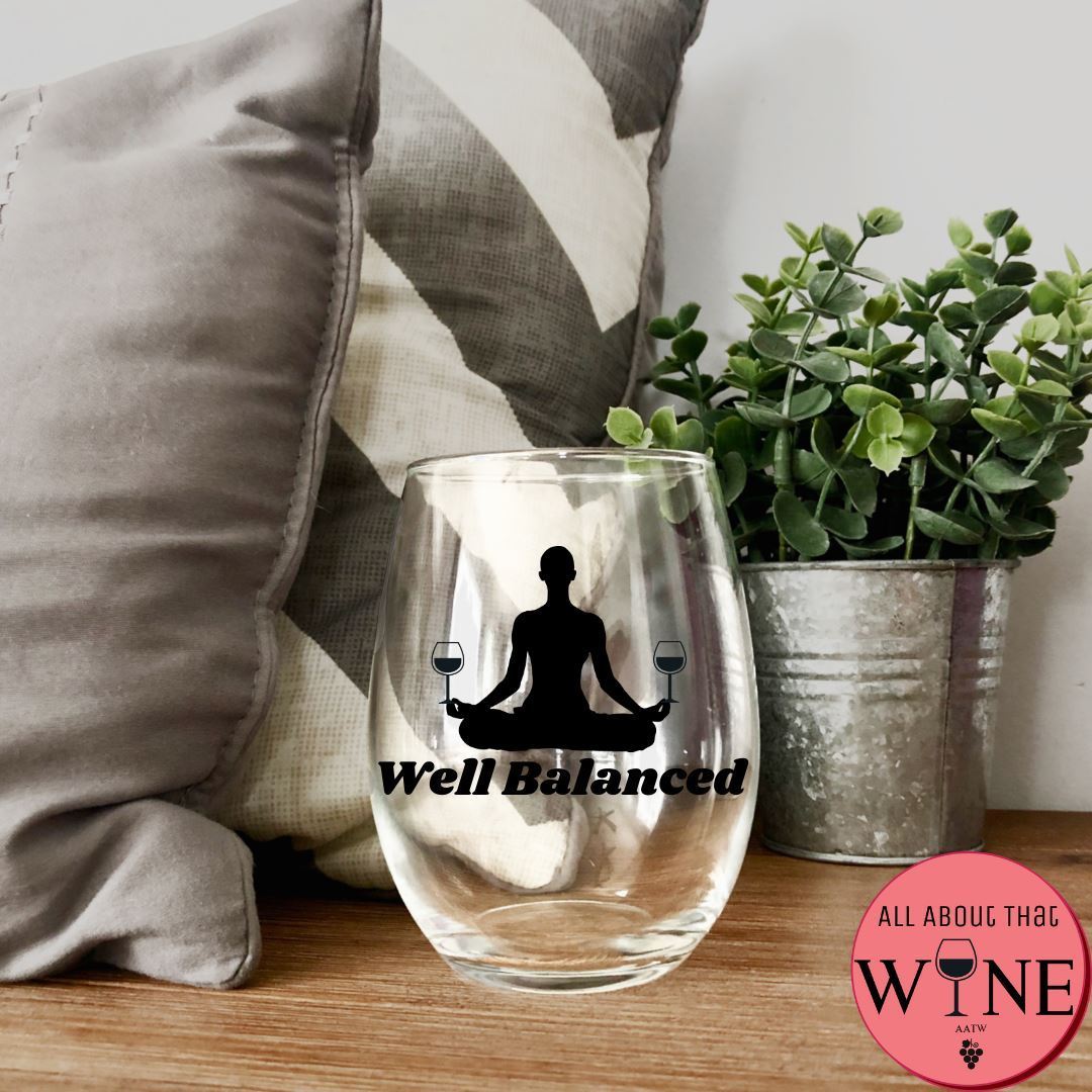 Well Balanced Stemless Glass Iridescent Rainbow