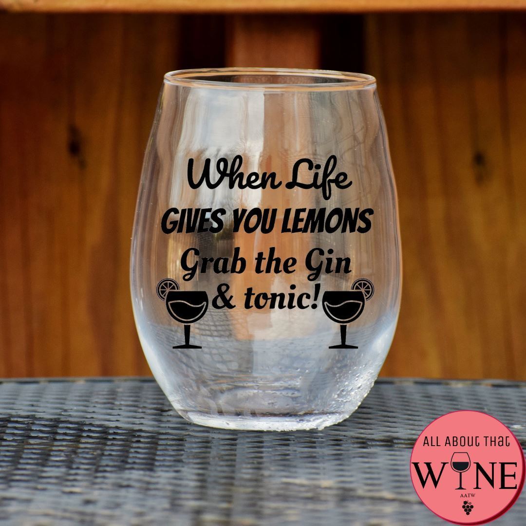 When Life Gives You Lemons Stemless Glass Matt Black
