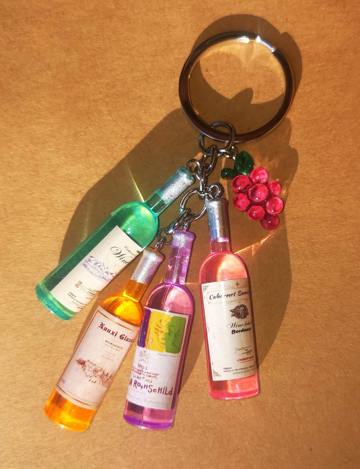 Wine Bottle Keychain 