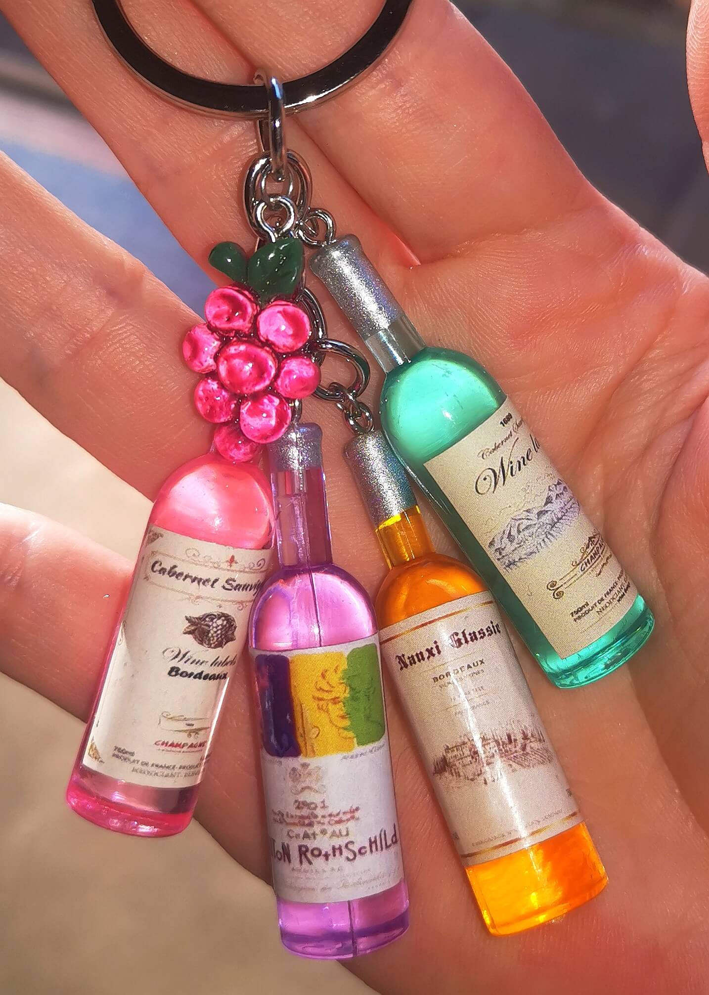 Wine Bottle Keychain 