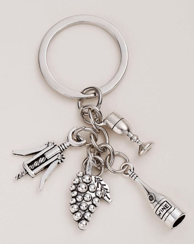 Wine Charm Keychain 