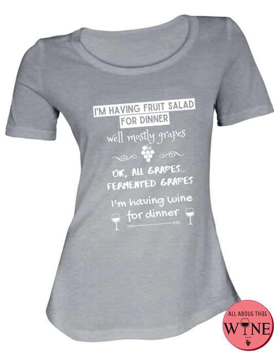 Wine For Dinner S Grey melange with white