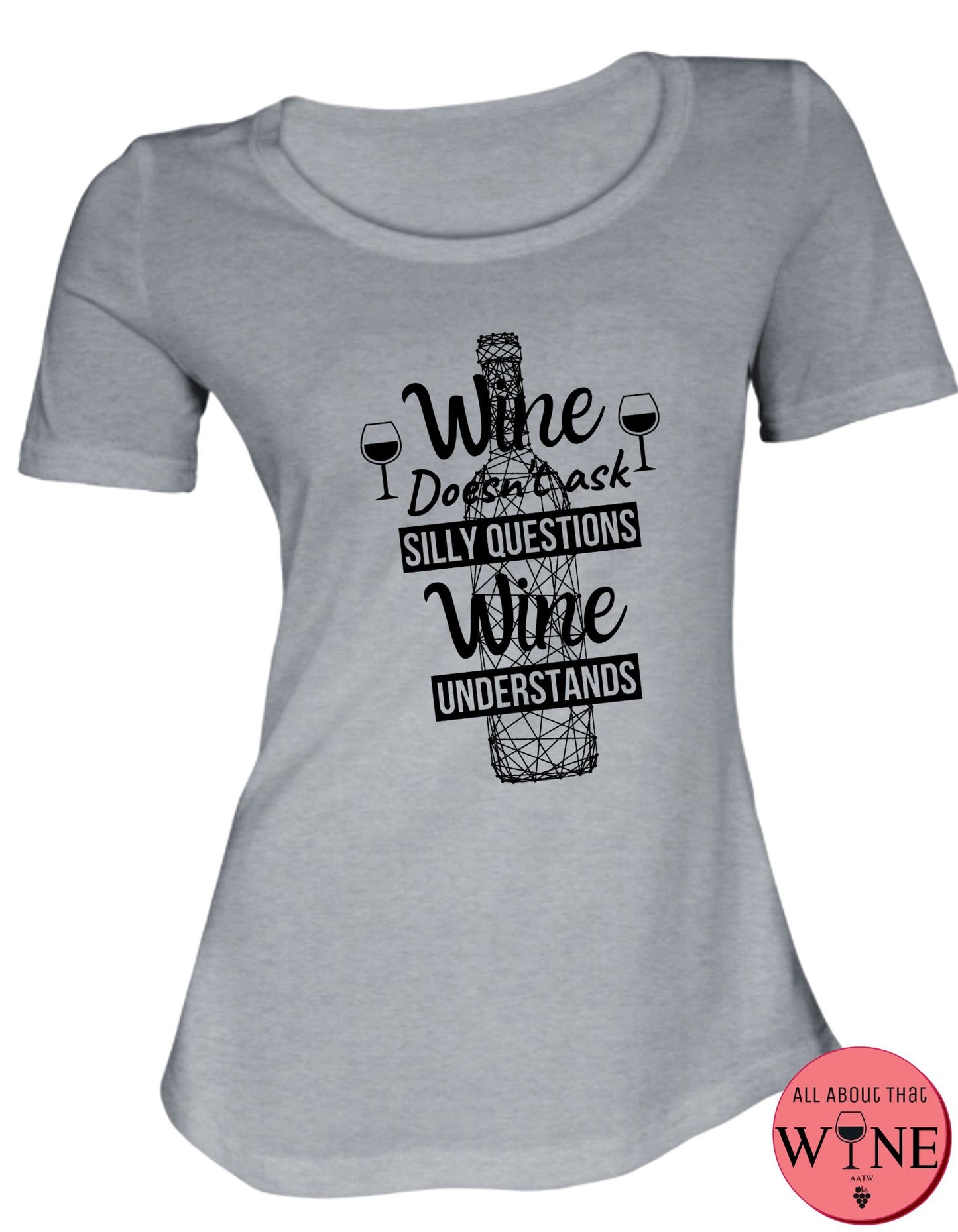 Wine Understands S Grey melange with black