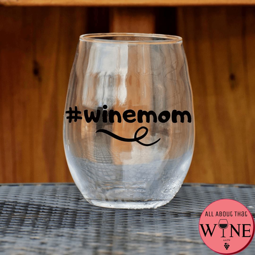 #winemom Stemless Glass