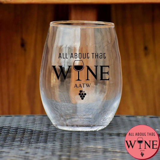 All About That Wine Stemless Glass    Matt black