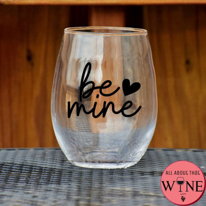 Be Mine Stemless Glass    Matt black