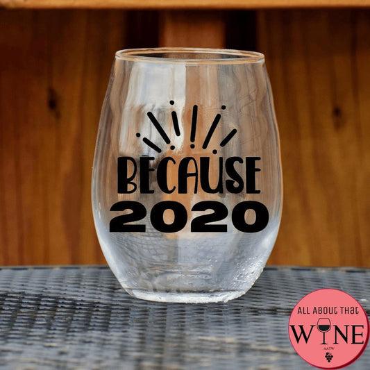Because 2020 Stemless Glass  Matt black
