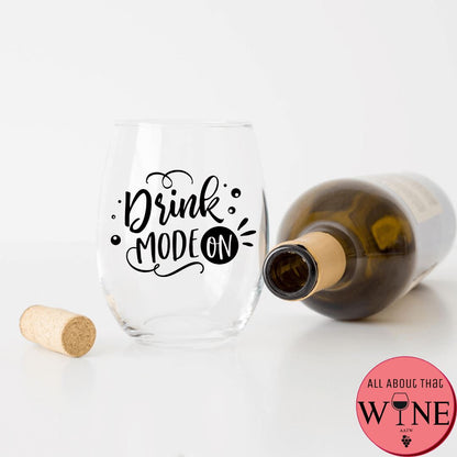 Drink Mode On Stemless Glass 