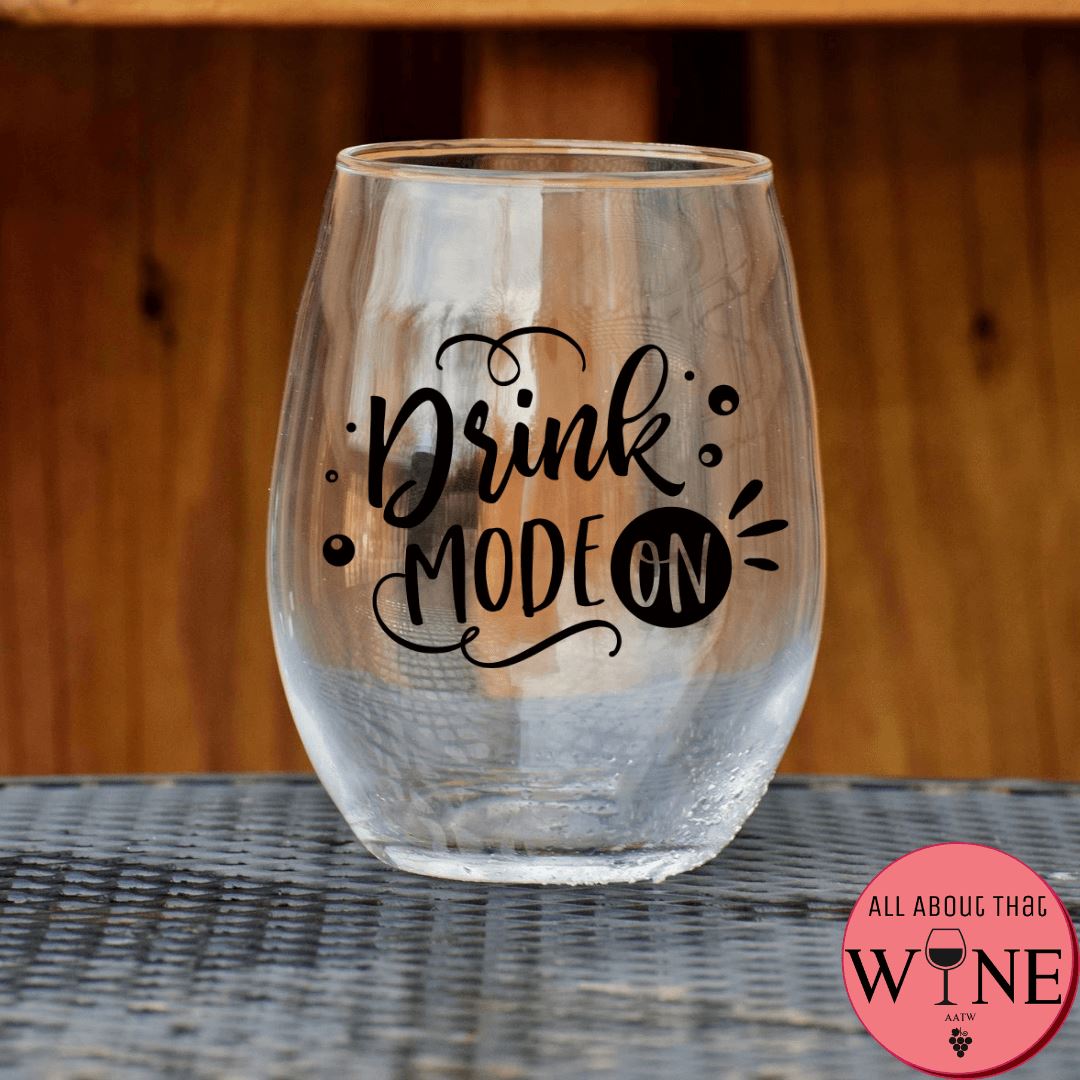 Drink Mode On Stemless Glass Matt black 