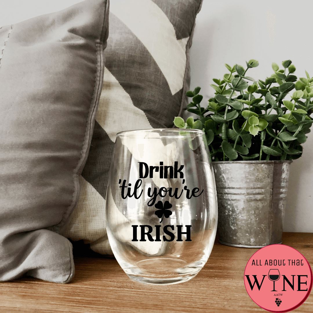 Roses Are Red So Is My Wine Stemless Glass     - Blue '-Please Select Vinyl Color-