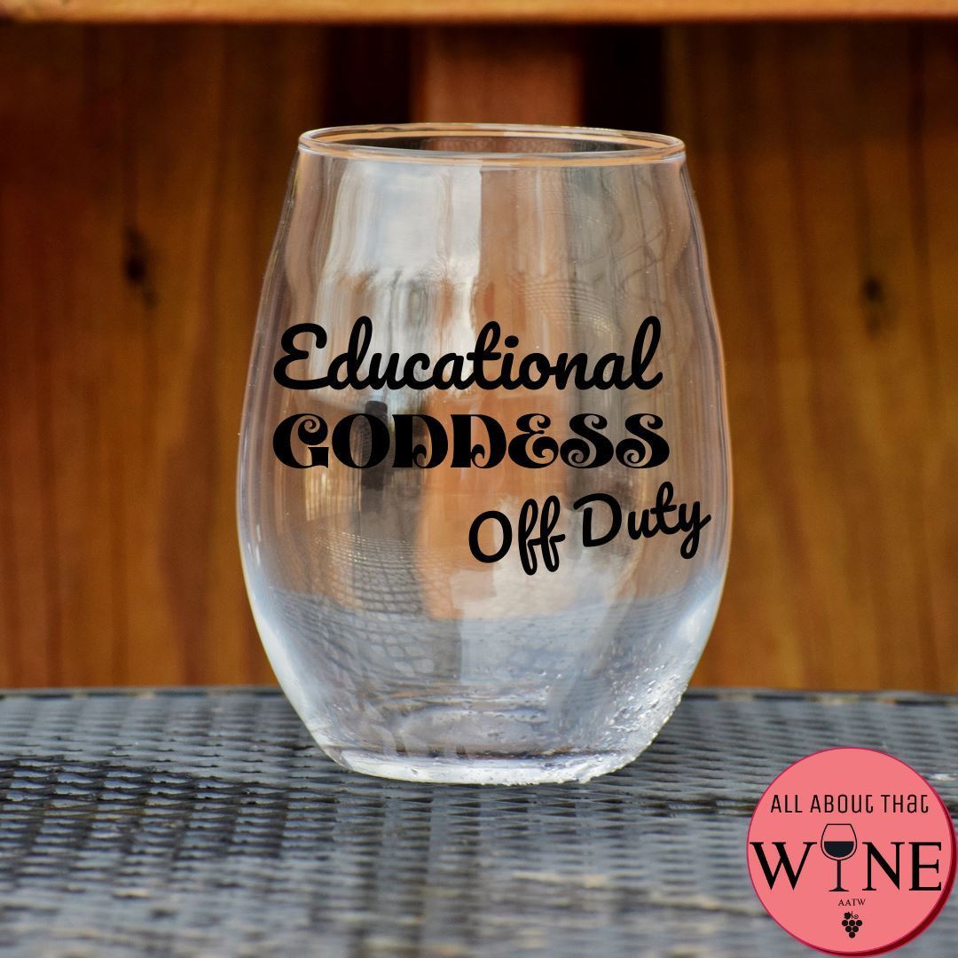 Educational Goddess Off Duty Stemless Glass    Matt black