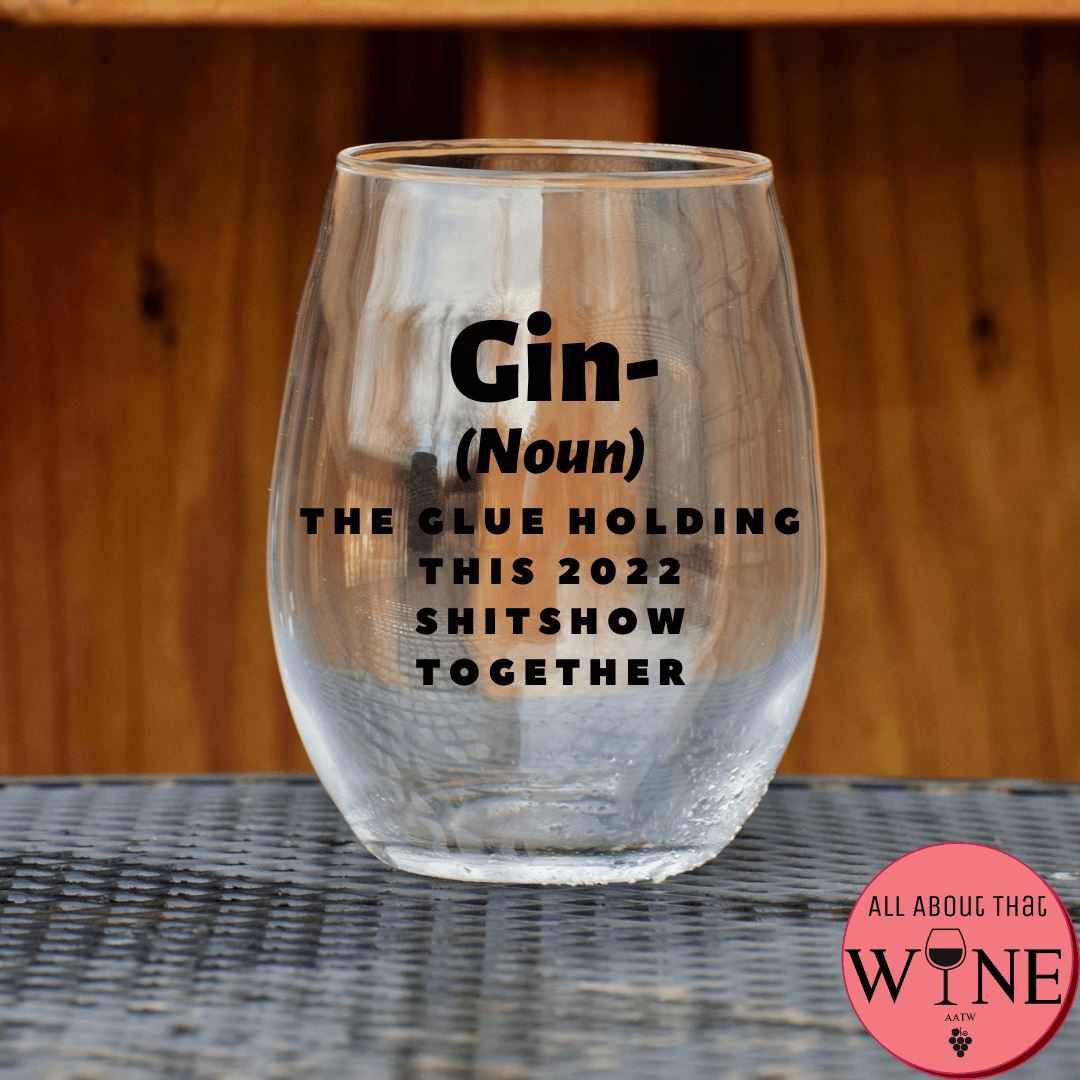 Gin (Noun) 2022 Shitshow Stemless Glass Matt black 