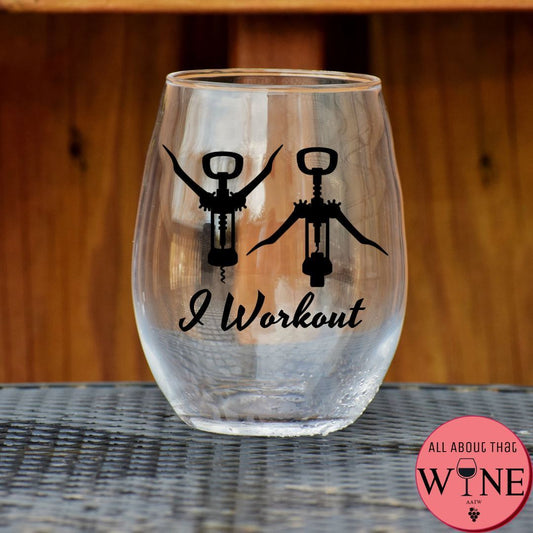 I Workout Stemless Glass  Matt black