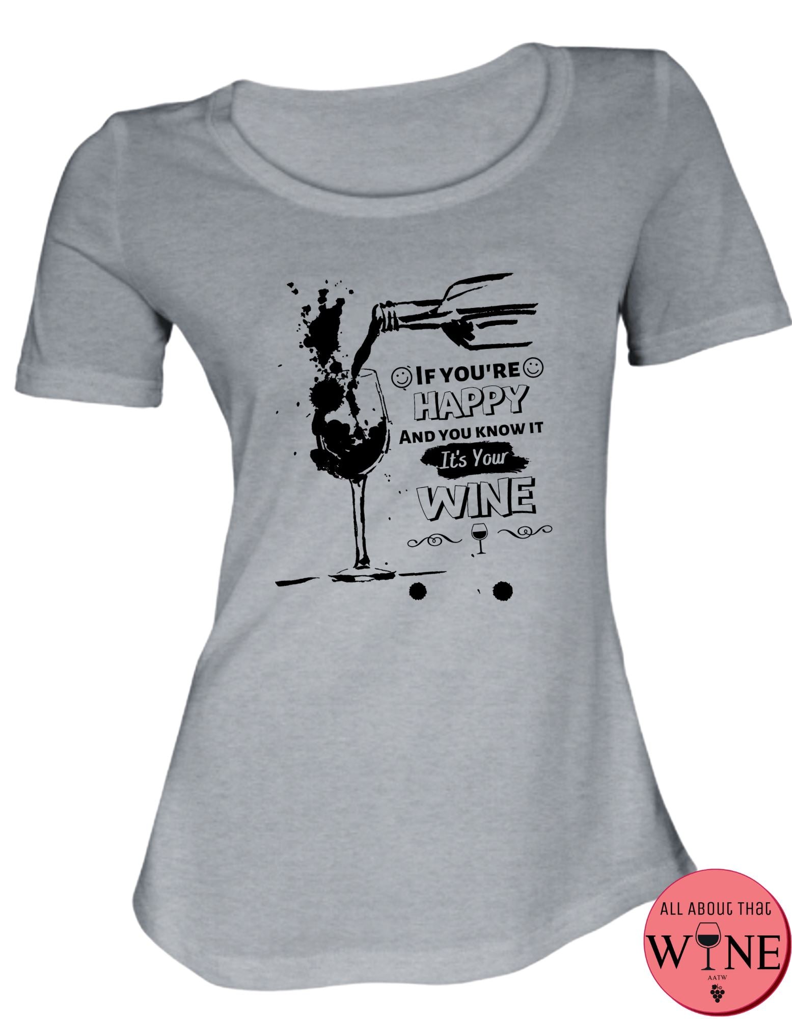 If You're Happy S Grey melange with black