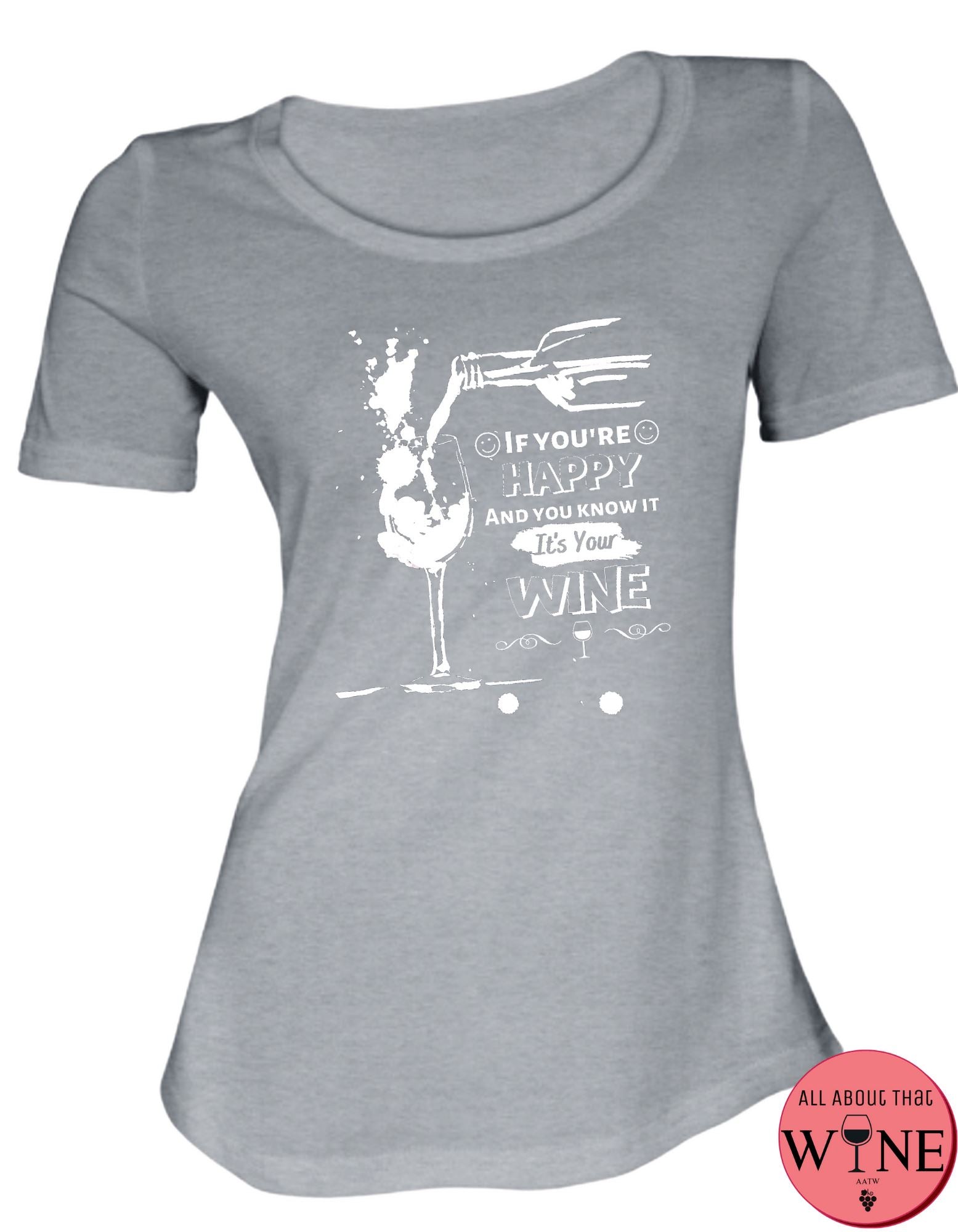 If You're Happy S Grey melange with white