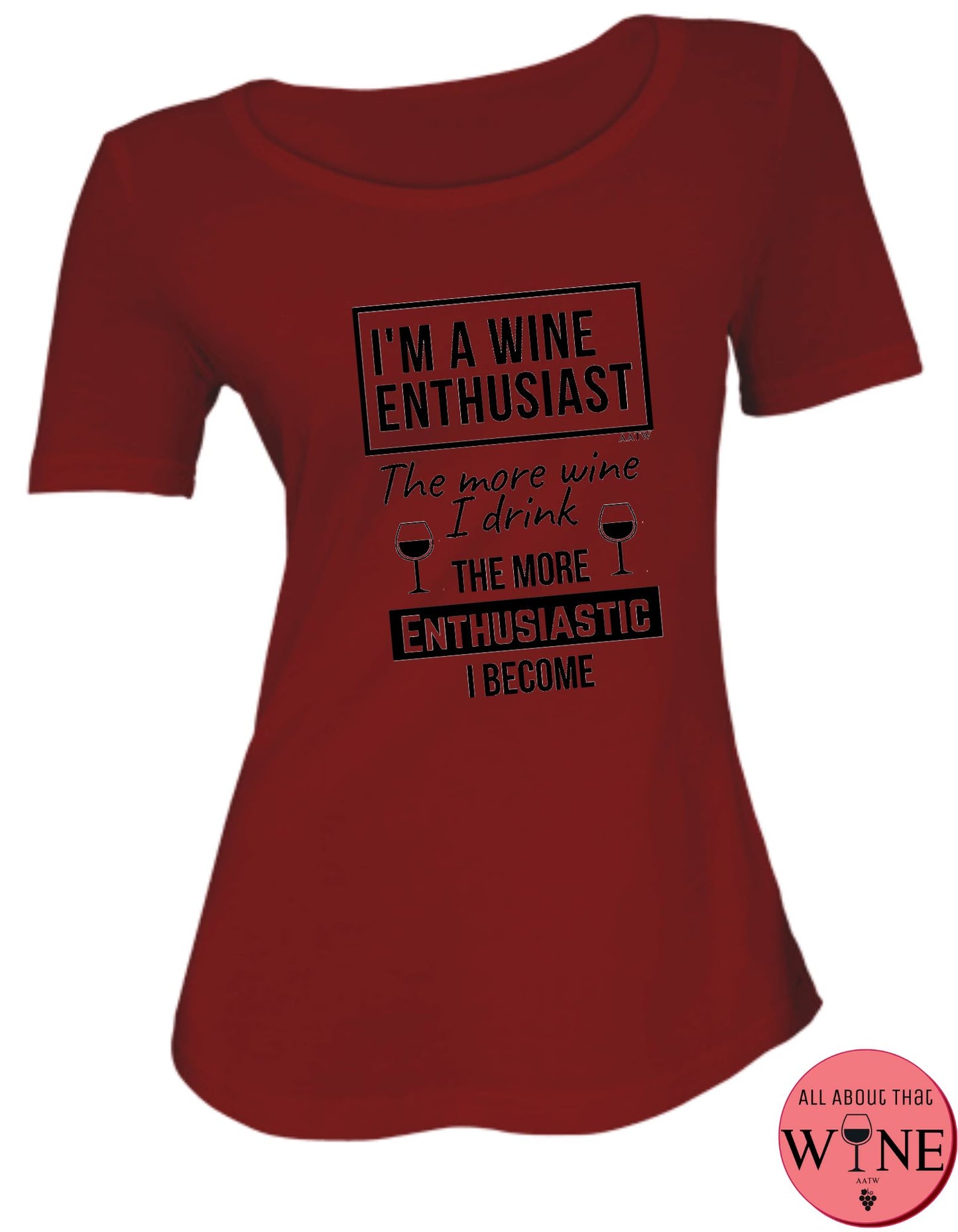 I'm A Wine Enthusiast S Deep red with black