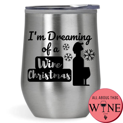 I'm Dreaming Of A Wine Christmas Double-Wall Tumbler 