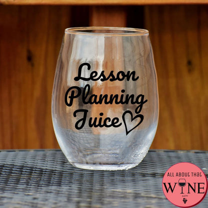 Lesson Planning Juice Stemless Glass    Matt black
