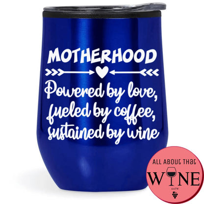 Motherhood Double-Wall Tumbler Blue Tumbler White