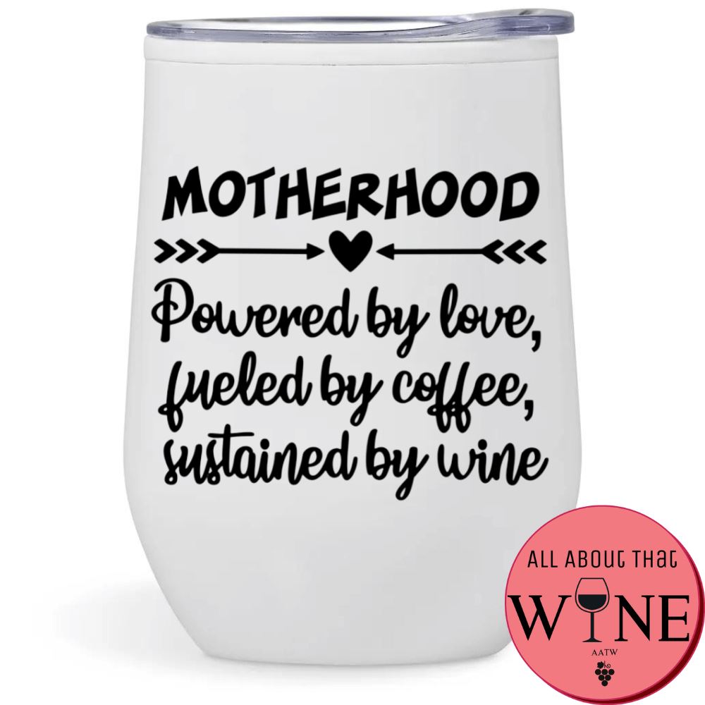 Motherhood Double-Wall Tumbler White Tumbler Black