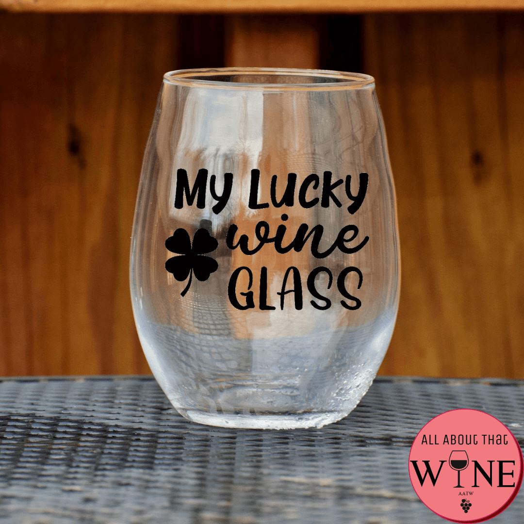 My Lucky Wine Glass Stemless Glass 