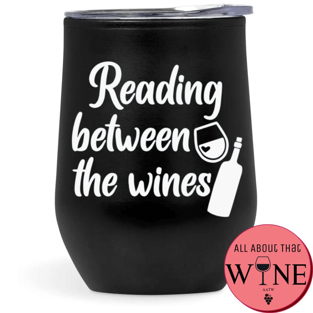 Reading between the wines Double-Wall Tumbler Black Tumbler White