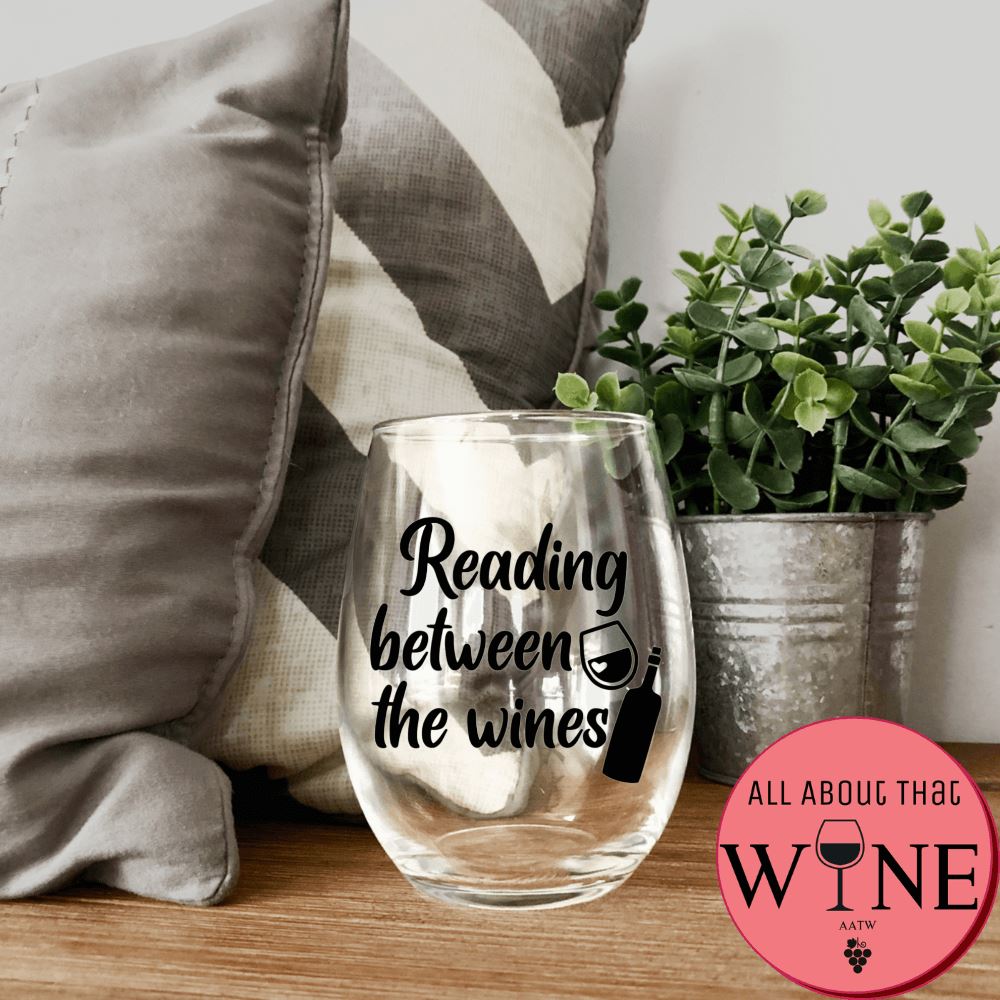 Reading between the wines Stemless Glass Black 