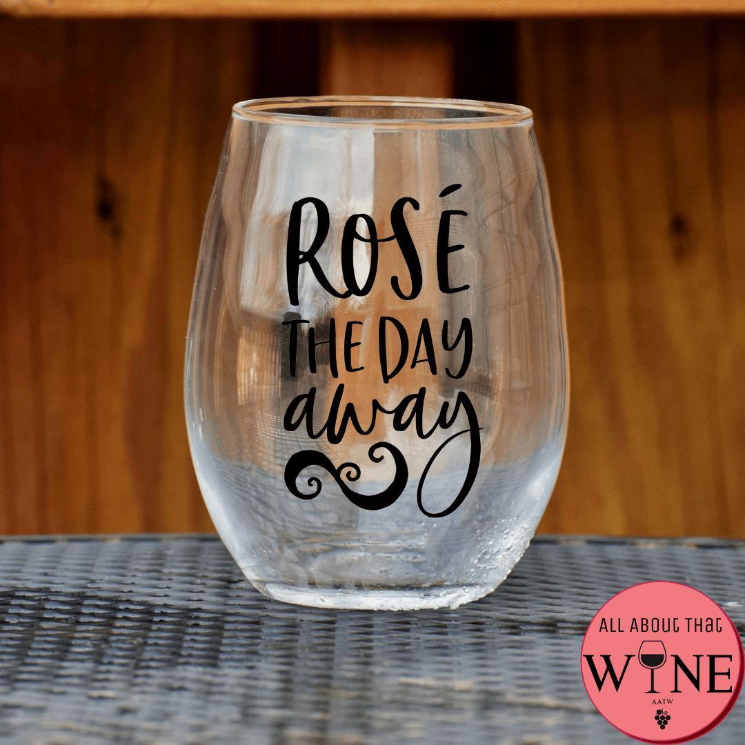 Rosé The Day Away Stemless Glass    Matt black