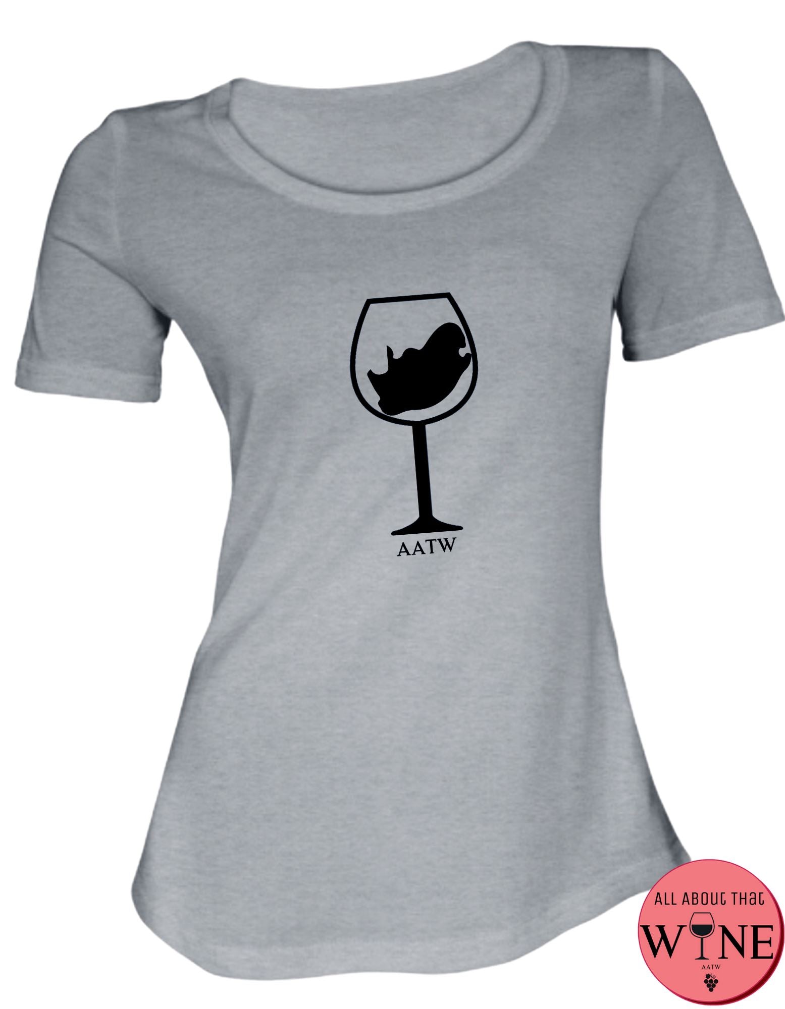 SA Wine Glass S Grey melange with black