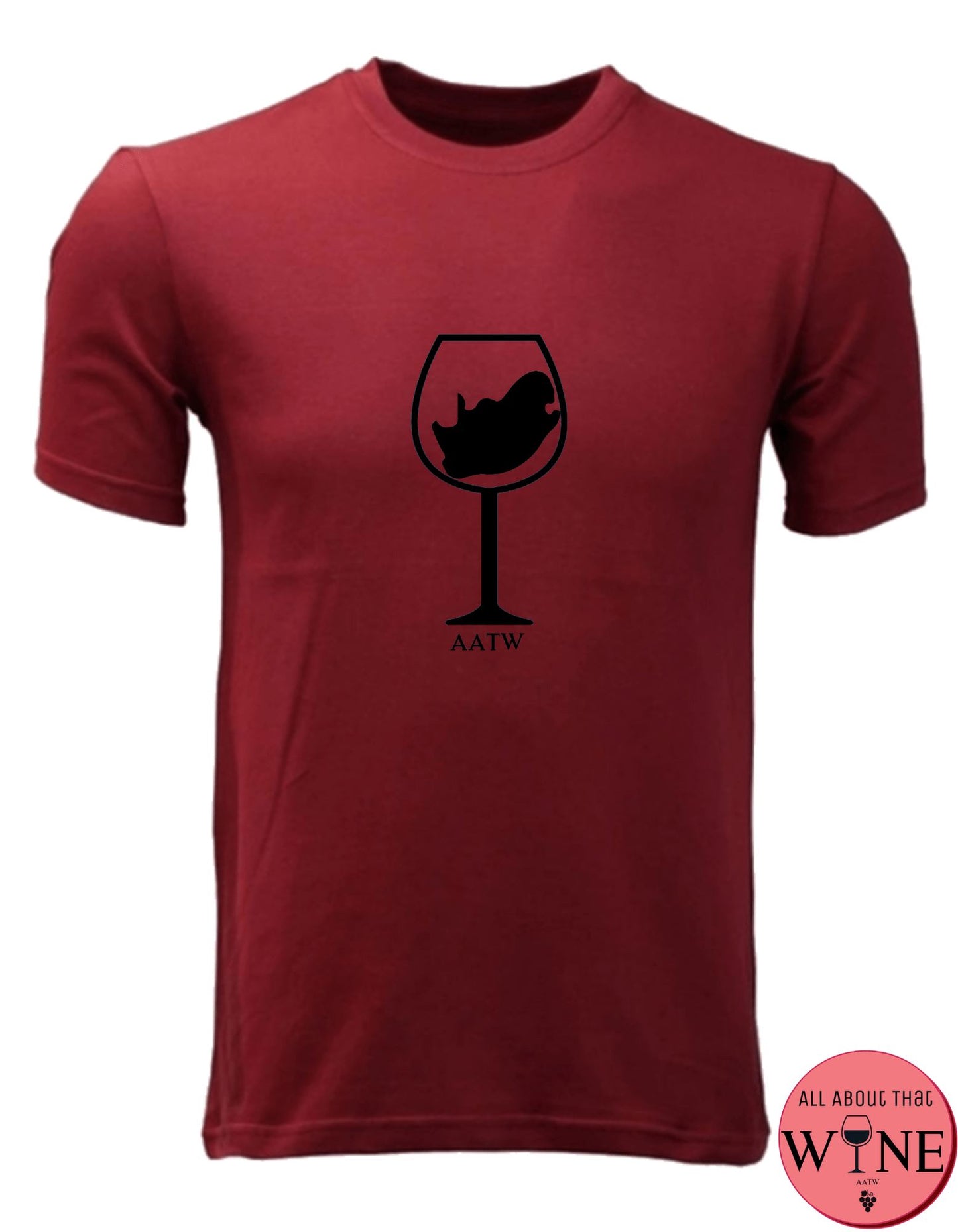 SA Wine Glass - Unisex/Male M Deep red with black
