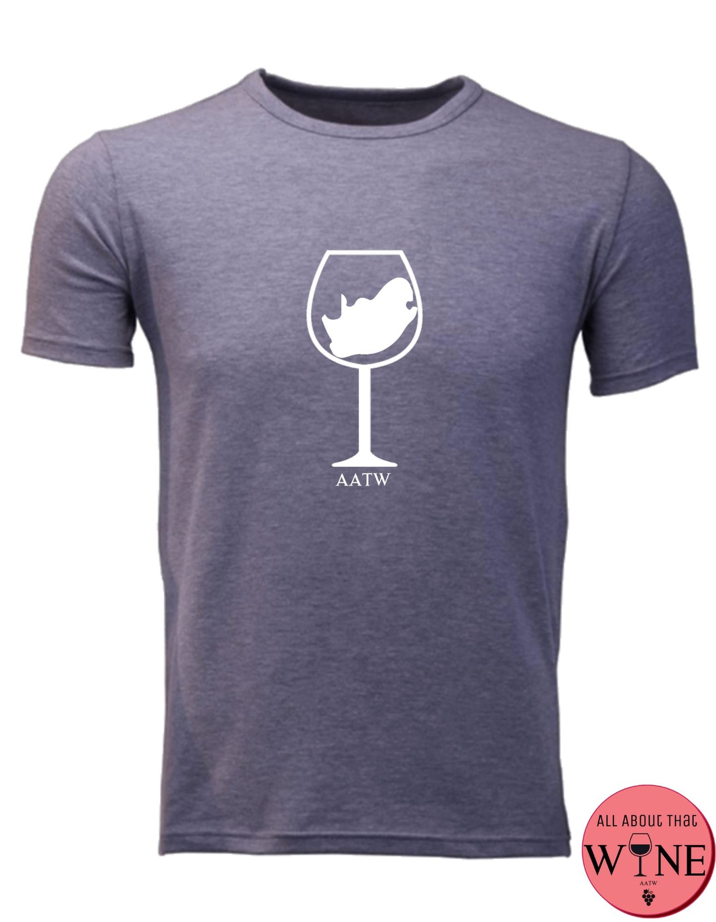 SA Wine Glass - Unisex/Male M Grey melange with white