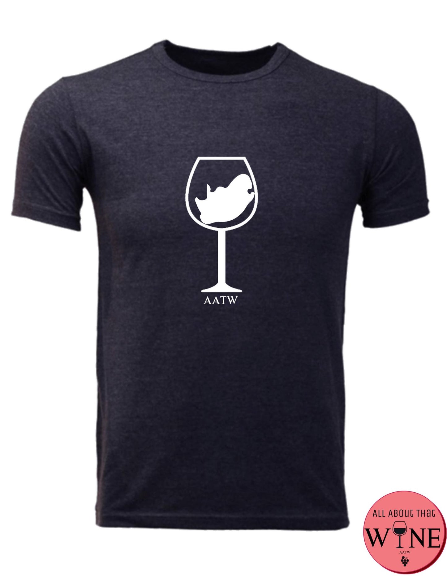 SA Wine Glass - Unisex/Male S Charcoal melange with white
