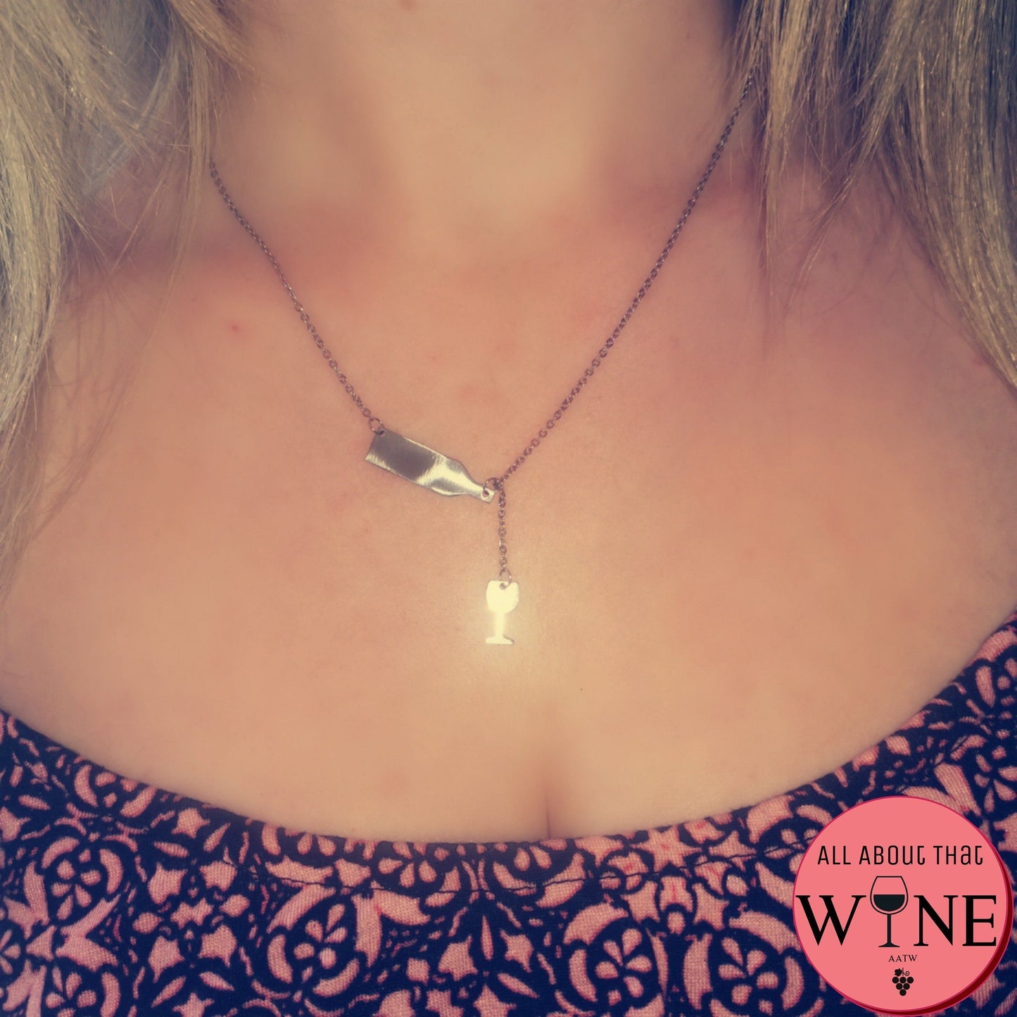 Stainless Steel Wine Necklace 