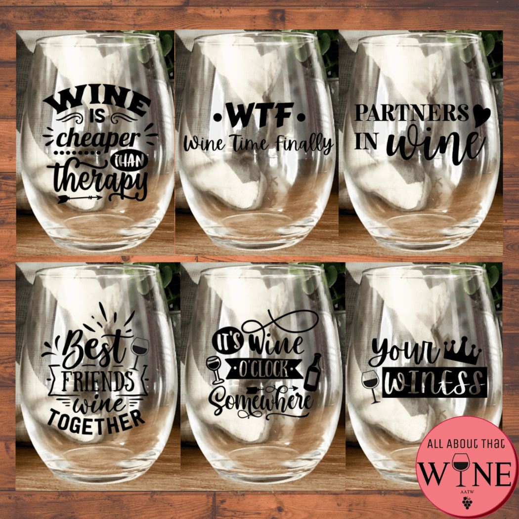 Stemless Glasses Set - Wine Lovers 
