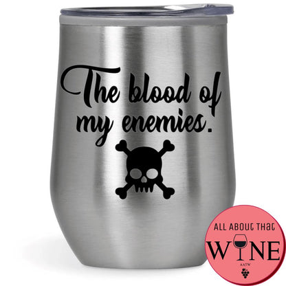 The blood of my enemies Double-Wall Tumbler Silver Tumbler Black